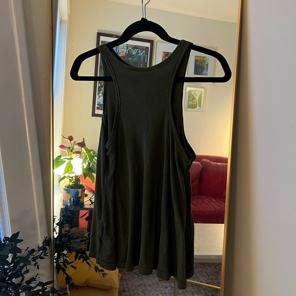 Free People Long Beach Tank - Olive - Picture 4 of 6